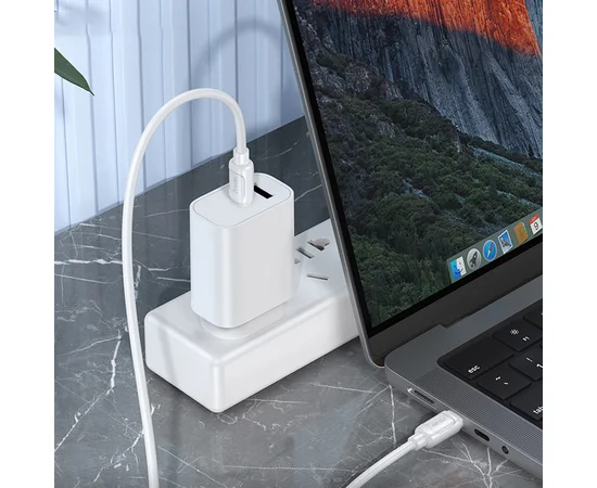 Дата кабель Hoco X115 Surpass Type-C to Type-C 60W (1m) White