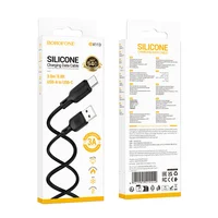 Дата кабель Borofone BX113 Lenny USB to Type-C 3A (3m) Black