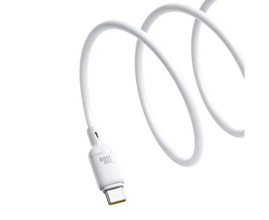 Дата кабель Baseus Silky Series OS Fast Charging USB to Type-C 100W (1m) (P10377703) Moon White