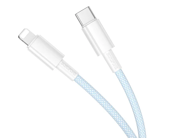 Дата кабель Borofone BX117 Source Type-C to Lightning 27W (1m) Blue