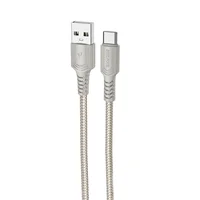 Дата кабель Borofone BX116 Certain USB для Type-C 3A (1m) Gray