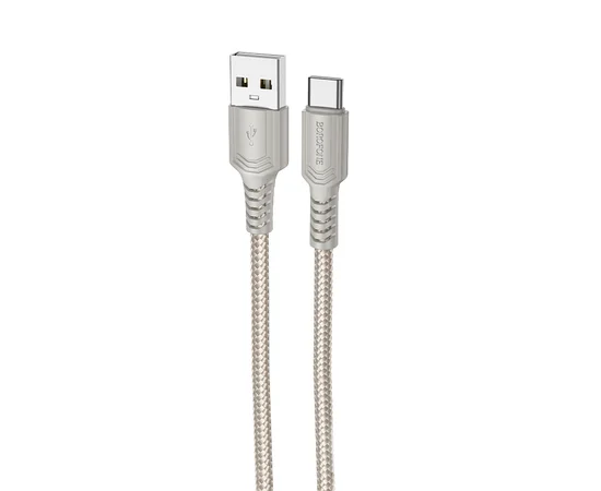 Дата кабель Borofone BX116 Certain USB to Type-C 3A (1m) Gray