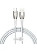 Дата кабель Baseus Glimmer Series Fast Charging Data Cable USB to Type-C 100W 1m (CADH00040) White
