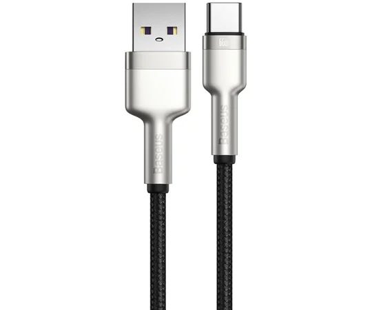 Дата кабель Baseus Cafule Metal Data USB to Type-C 66W (2m) (CAKF0002) Black