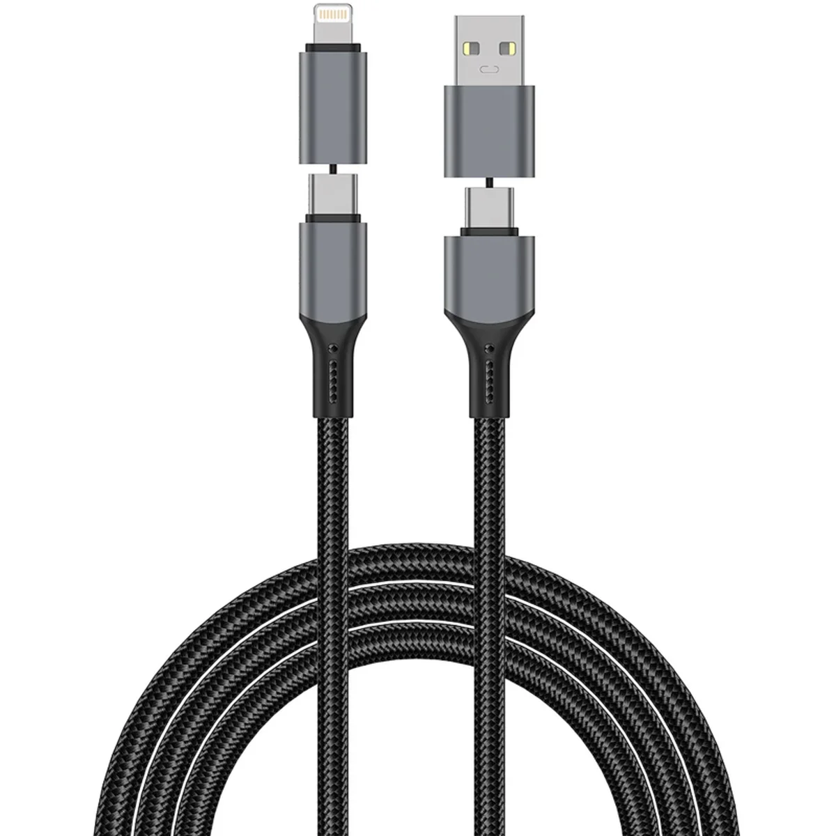 Дата кабель WIWU C077 Cyberlink Type-C to Lightning 27W (1m) Silver