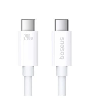 Дата кабель Baseus Superior 2 USB4 Full-Function Type-C to Type-C 240W (1.8m) (P10365200211-05) Moon White
