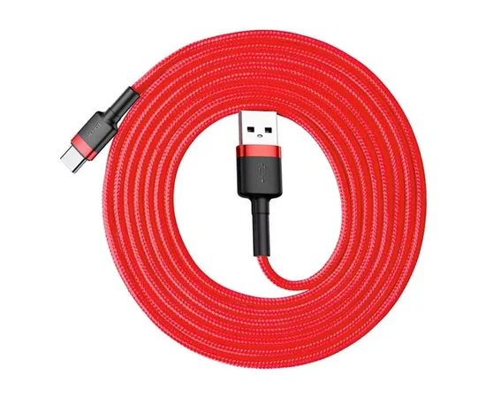 Дата кабель Baseus Cafule Type-C Cable 2A (2m) (CATKLF-C) Красный