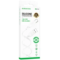 Дата кабель Borofone BX113 Lenny USB to Type-C 3A (1m) White