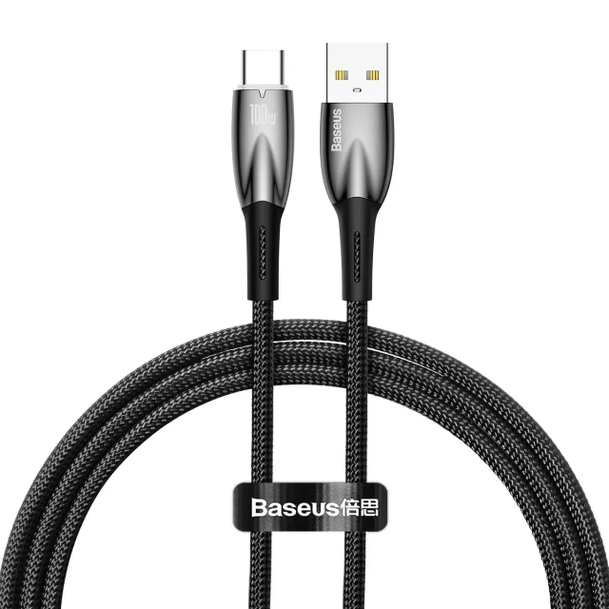 Дата кабель Baseus Glimmer Series Fast Charging Data Cable USB для Type-C 100W 2m (CADH00050) Black