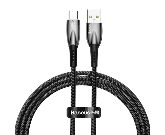 Дата кабель Baseus Glimmer Series Fast Charging Data Cable USB to Type-C 100W 2m (CADH00050) Black