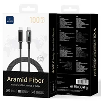 Дата кабель WIWU C079 Warriors Type-C to Type-C 100W (1.2m) Black