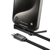 Дата кабель Hoco U150 Exquisite side plug and stand Type-C to Type-C 60W (1.2m) Black