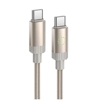 Дата кабель Hoco X117 Star Type-C to Type-C 60W (1m) Gold