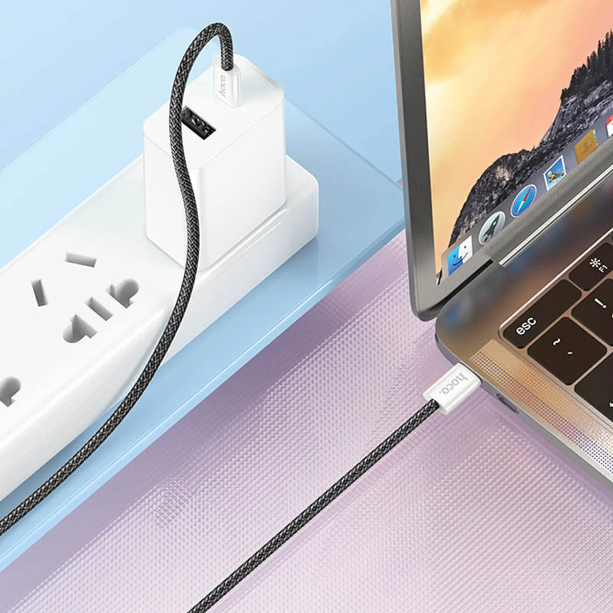 Дата кабель Hoco X104 Source 60W Type-C to Type-C (1m) Black