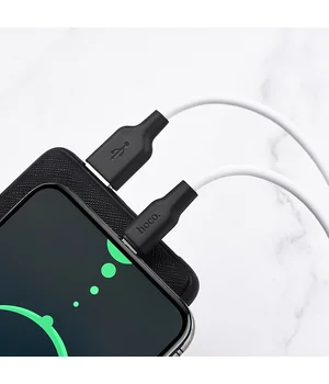Дата кабель Hoco X21 Silicone Type-C Cable (2m) Чорний / Білий