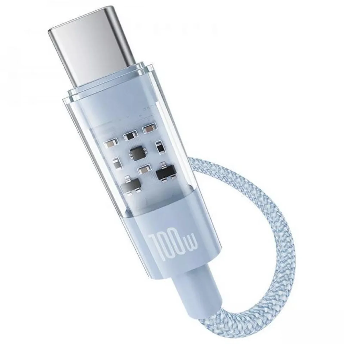 Дата кабель Baseus Gem Fast Charging Type-C to Type-C 100W (1m) (P10373000111) Galaxy Blue