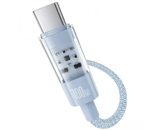 Дата кабель Baseus Gem Fast Charging Type-C to Type-C 100W (1m) (P10373000111) Galaxy Blue