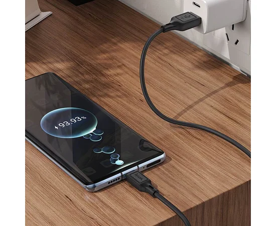 Дата кабель Hoco X90 Cool silicone USB to Type-C (1m) Black