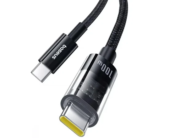Дата кабель Baseus Gem Fast Charging Type-C to Type-C 100W (2m) (P10373000111-01) Cluster Black