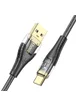 Дата кабель Hoco U121 Gold standard Transparent Discovery Edition USB to Type-C (1.2m) Black