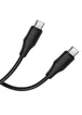 Дата кабель Hoco X124 Bien silicone Type-C to Type-C 60W (1m) Black