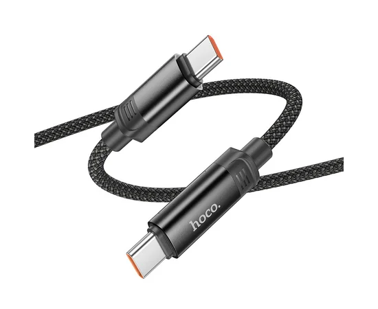 Дата кабель Hoco U126 Lantern 100W Type-C to Type-C (1.2m) Black
