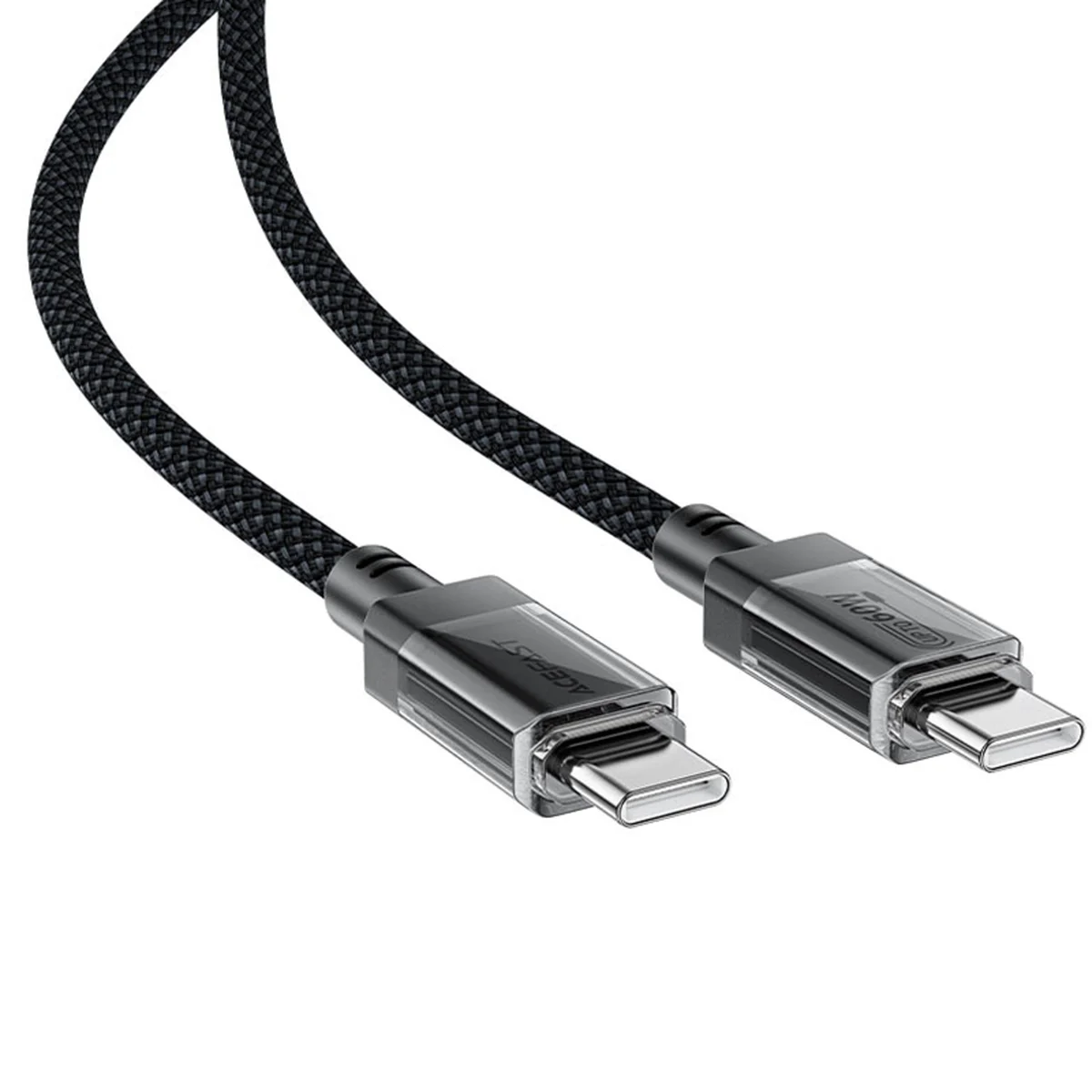 Дата кабель Acefast C12-03 Type-C to Type-C 60W (1.2m) Black