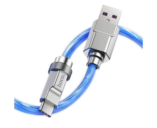 Дата кабель Hoco U113 Solid 100W USB to Type-C (1m) Blue