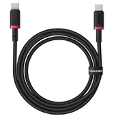 Дата кабель Baseus Dura Series Fast Charging Type-C to Type-C 100W (2m) (P10377803) Red / Black