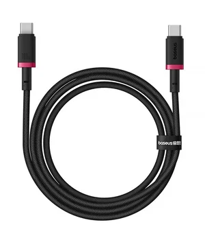 Дата кабель Baseus Dura Series Fast Charging Type-C to Type-C 100W (2m) (P10377803) Red / Black