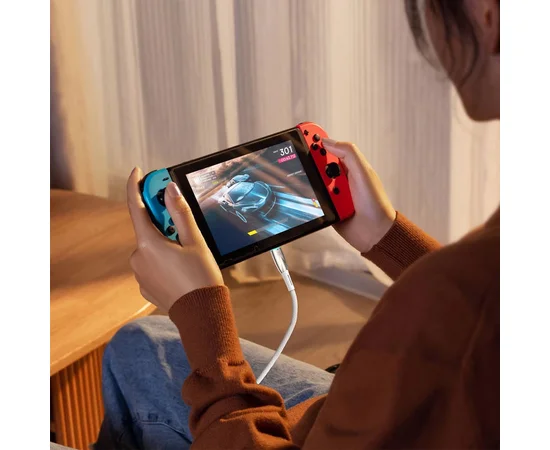 Дата кабель Baseus Glimmer Series Fast Charging Type-C to Type-C 100W 1m (CADH00070) White