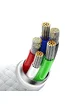 Дата кабель Baseus Glimmer Series Fast Charging Type-C to Type-C 100W 1m (CADH00070) White
