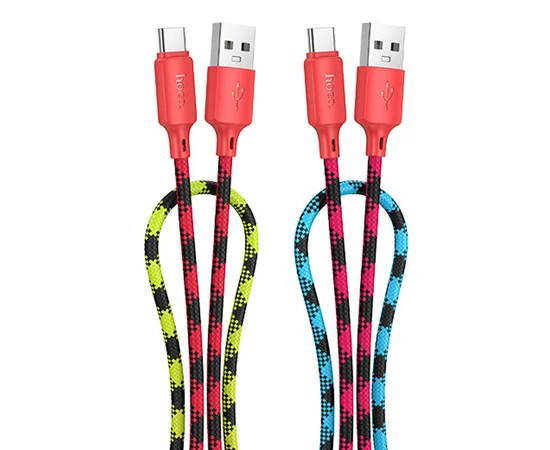Дата кабель Hoco X116 Meridian USB to Type-C 3A (1m) Gradient Red Mix