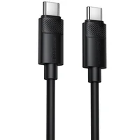 Дата кабель Borofone BX123 Leya Type-C to Type-C 60W (1m) Black