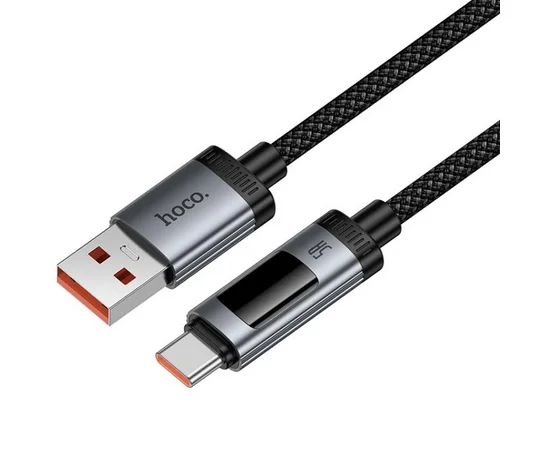 Дата кабель Hoco U148 Lord with display USB to Type-C 100W (1.2m) Black