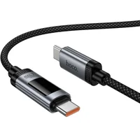 Дата кабель Hoco U148 Lord with display Type-C to Type-C 100W (1.2m) Black