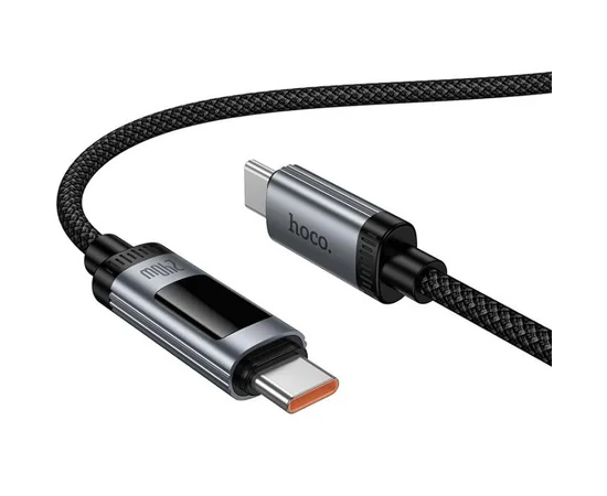Дата кабель Hoco U148 Lord with display Type-C to Type-C 100W (1.2m) Black