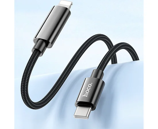 Дата кабель Hoco U125 Benefit 27W Type-C to Lightning (1.2m) Black