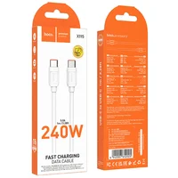 Дата кабель Hoco X115 Surpass Type-C to Type-C 240W (1m) White