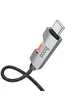 Дата кабель Hoco U123 Regent colorful 3A USB to Type-C (1.2m) Black