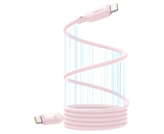 Дата кабель Baseus PicoGo Magnetic Liquid Silicone Type-C to Type-C 240W (1m) (P10376800) Baby Pink