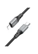 Дата кабель Hoco X86 Spear Type-C to Lightning 20W (1m) Black