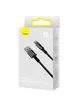 Дата кабель Baseus Tungsten Gold USB to Type-C Cable 100W (1m) (CAWJ00000) Black