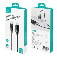 Дата кабель Usams US-SJ741 Digital Display HX Ser. Type-C to Lightning 30W (1.2m) Tarnish