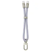 Дата кабель-шнурок Hoco GH5 Elegant Type-C to Type-C (0.21m) Denim Blue