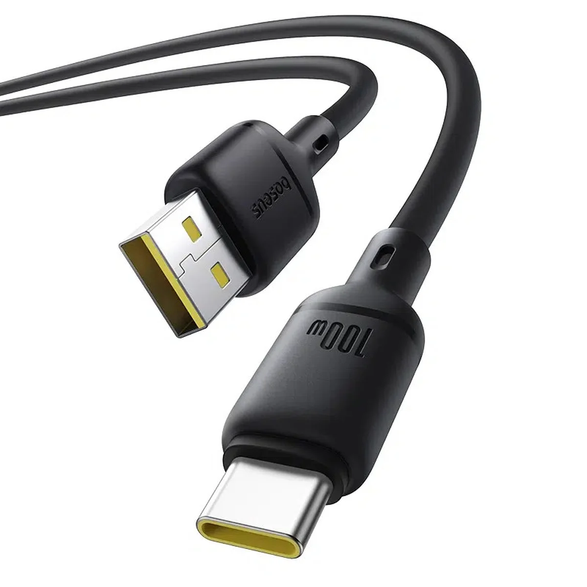 Дата кабель Baseus Silky Series OS Fast Charging USB to Type-C 100W (2m) (P10377703) Cluster Black