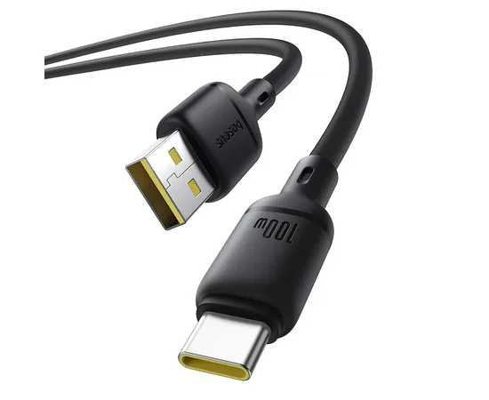 Дата кабель Baseus Silky Series OS Fast Charging USB Type-C 100W (2m) (P10377703) Cluster Black