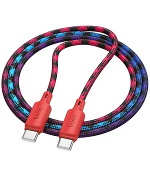 Дата кабель Hoco X116 Meridian Type-C to Type-C 60W (1m) Gradient Red Mix