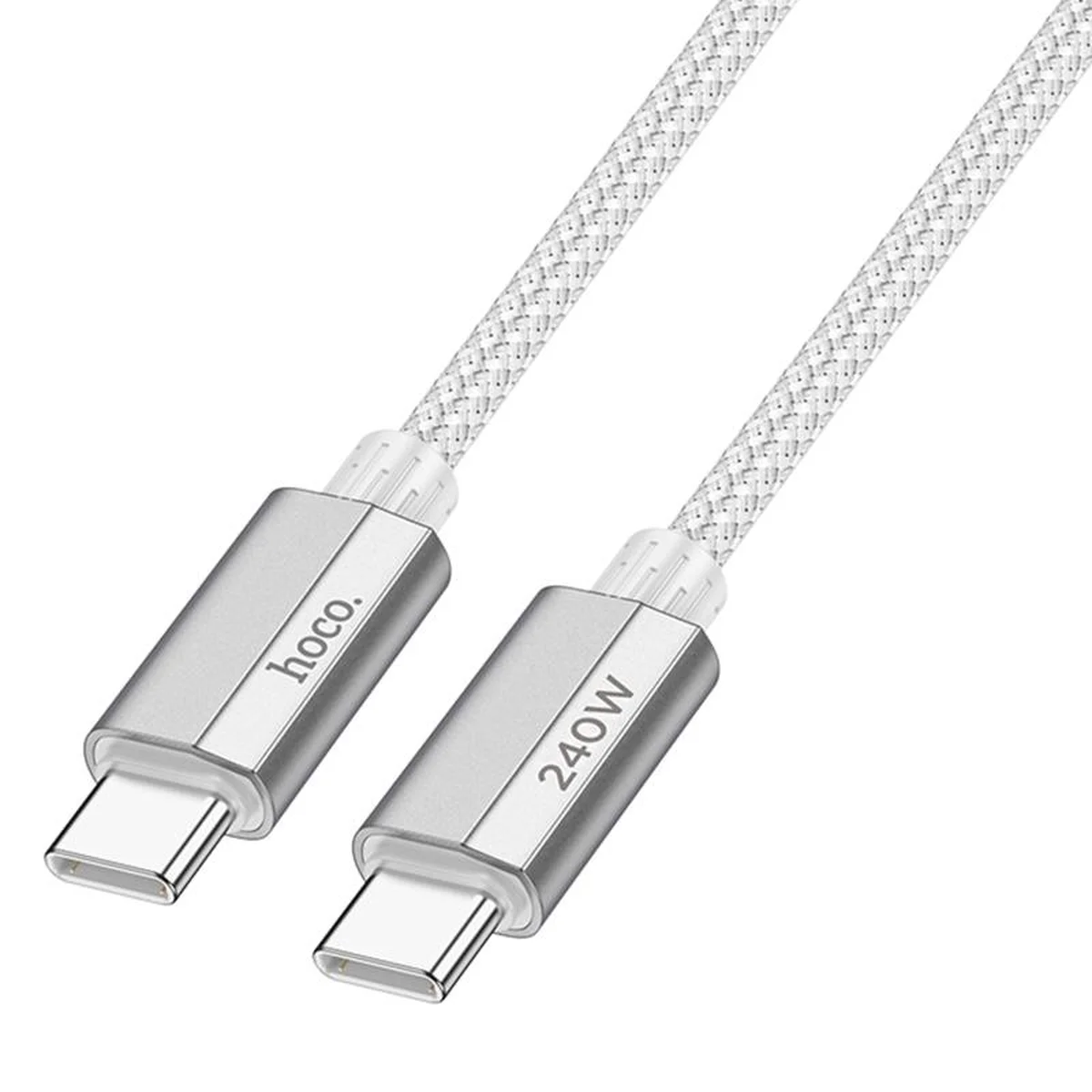 Дата кабель Hoco U134 Primero Type-C to Type-C 240W (1.8m) Gray