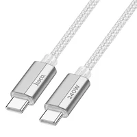 Дата кабель Hoco U134 Primero Type-C to Type-C 240W (1.8m) Gray
